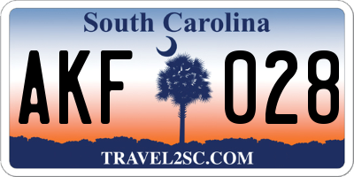 SC license plate AKF028