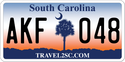 SC license plate AKF048
