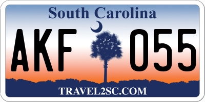 SC license plate AKF055
