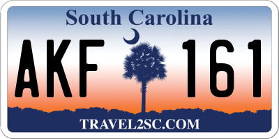 SC license plate AKF161