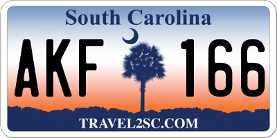 SC license plate AKF166