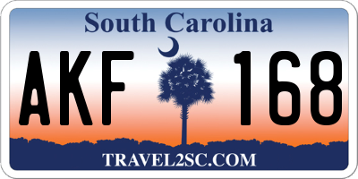 SC license plate AKF168