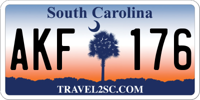 SC license plate AKF176