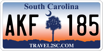 SC license plate AKF185