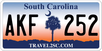 SC license plate AKF252