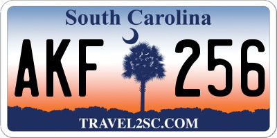 SC license plate AKF256