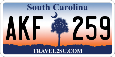 SC license plate AKF259