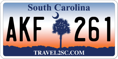 SC license plate AKF261