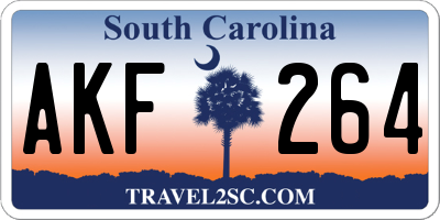 SC license plate AKF264