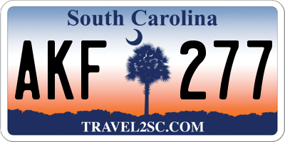 SC license plate AKF277