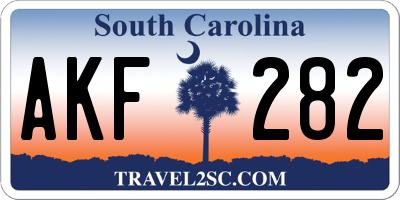 SC license plate AKF282