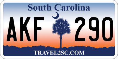 SC license plate AKF290