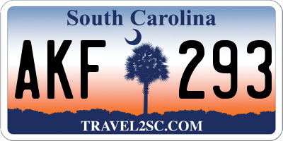 SC license plate AKF293