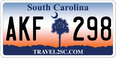 SC license plate AKF298