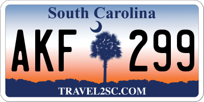 SC license plate AKF299