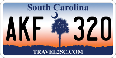SC license plate AKF320