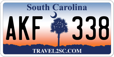 SC license plate AKF338