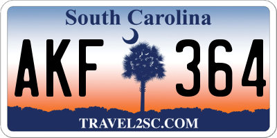 SC license plate AKF364