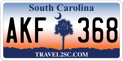 SC license plate AKF368