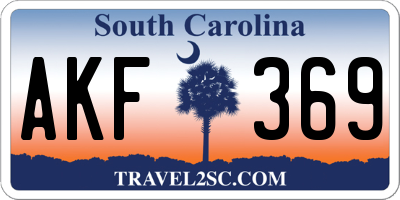 SC license plate AKF369