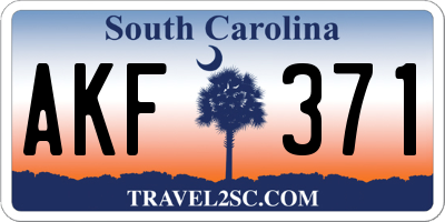 SC license plate AKF371