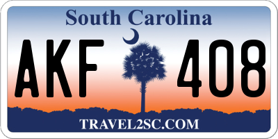 SC license plate AKF408