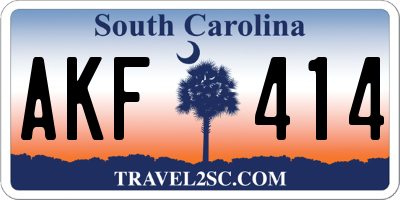 SC license plate AKF414