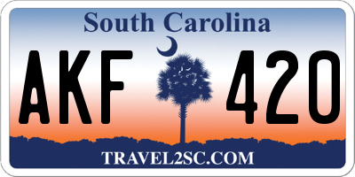 SC license plate AKF420