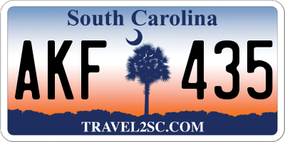 SC license plate AKF435