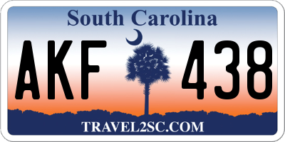 SC license plate AKF438