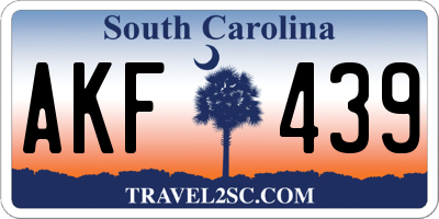 SC license plate AKF439