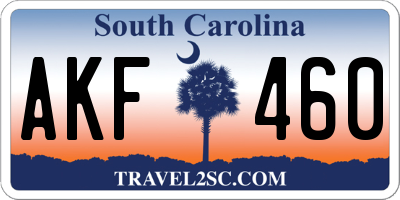 SC license plate AKF460