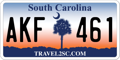 SC license plate AKF461