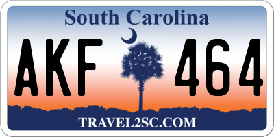 SC license plate AKF464