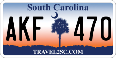 SC license plate AKF470