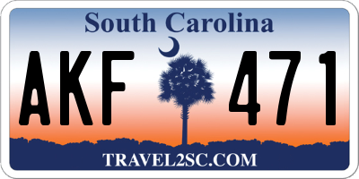 SC license plate AKF471