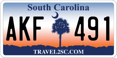 SC license plate AKF491