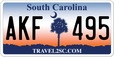 SC license plate AKF495