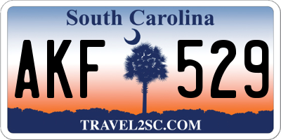SC license plate AKF529