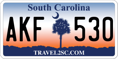 SC license plate AKF530