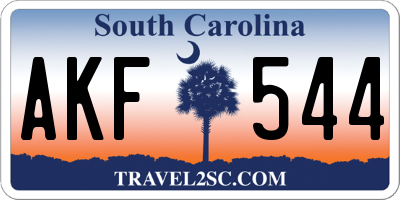 SC license plate AKF544