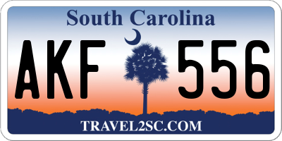 SC license plate AKF556