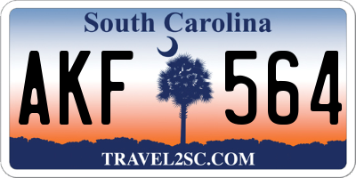 SC license plate AKF564