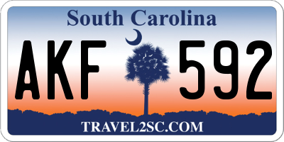 SC license plate AKF592