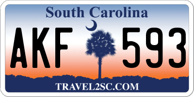 SC license plate AKF593