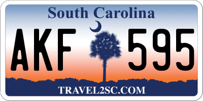 SC license plate AKF595