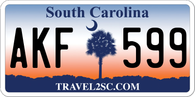 SC license plate AKF599