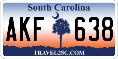 SC license plate AKF638