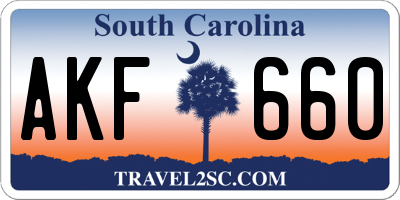 SC license plate AKF660