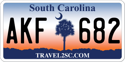 SC license plate AKF682